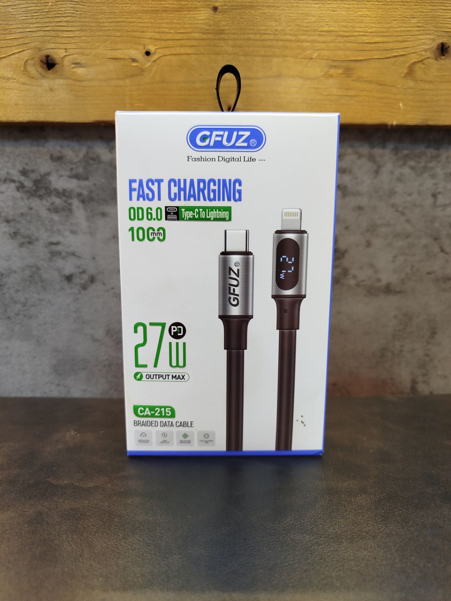 کابل شارژر USB-C به لایتنینگ GFUZ مدل CA-215 یک متری